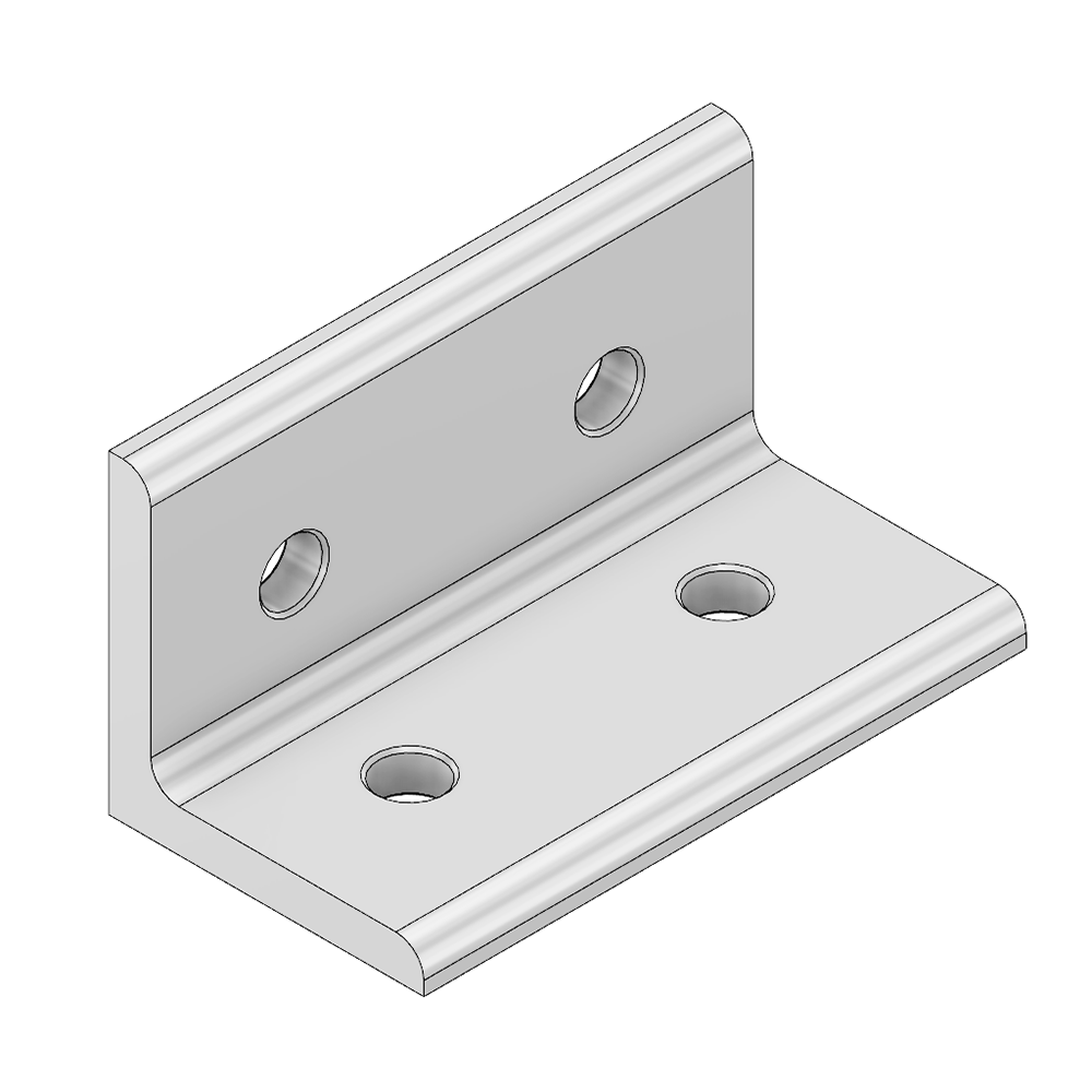 MODULAR SOLUTIONS ANGLE BRACKET 45MM TALL X 90MM WIDE W/ HARDWARE